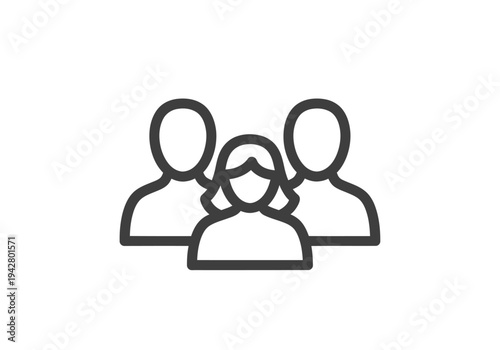 Team, group, people, user, profile, icon, line, minimal
