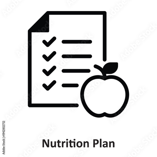 Nutrition Plan Vector icon which can easily modify or edit