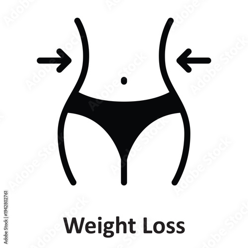 Weight Loss  Vector icon which can easily modify or edit
