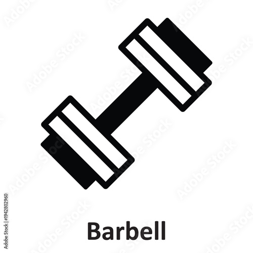 Barbell  Vector icon which can easily modify or edit