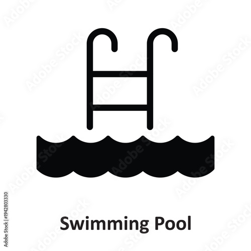 Swimming Pool Vector icon which can easily modify or edit