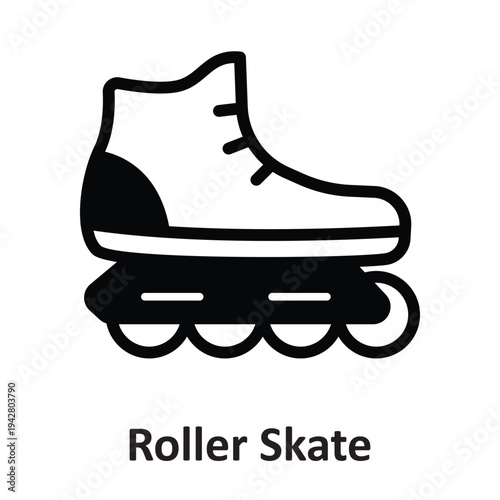 Roller Skate Vector icon which can easily modify or edit