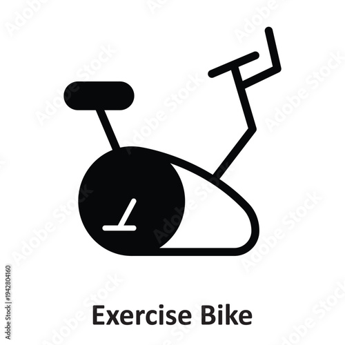 Exercise Bike Vector icon which can easily modify or edit