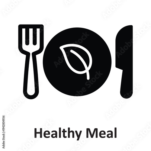 Healthy Meal Vector icon which can easily modify or edit