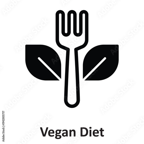 Vegan Diet Vector icon which can easily modify or edit
