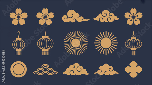 vector set of ornamental elements