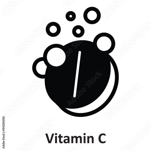  Vitamin C Vector icon which can easily modify or edit