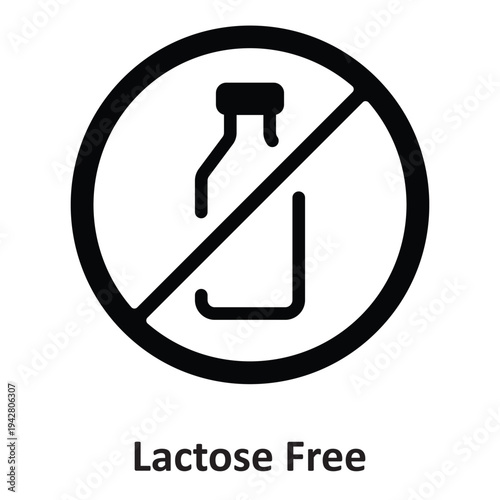  Lactose Free Vector icon which can easily modify or edit