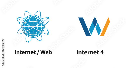 Comparison of two internet and web technology logos with distinct designs.
