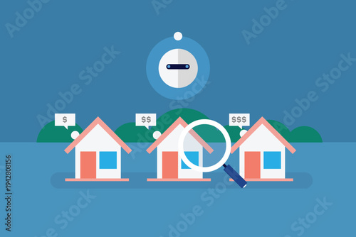 AI driven software evaluates project value based on property market prices and location for customers.