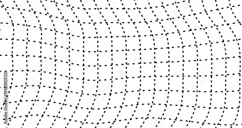 Dashes lines Distortion deformation array of lines