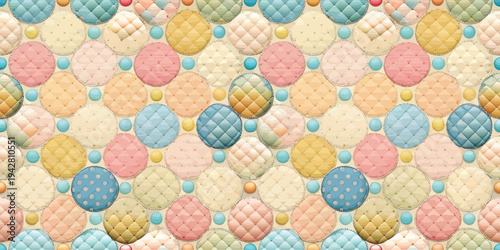Colorful assortment of pastel donuts arranged in a visually appealing pattern Vector