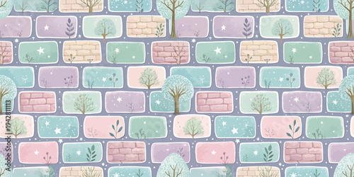 Colorful calendar grid featuring seasonal illustrations and motivational quotes Vector