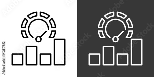 Benchmarking Icon Set Vector Collection Isolated In Black And White