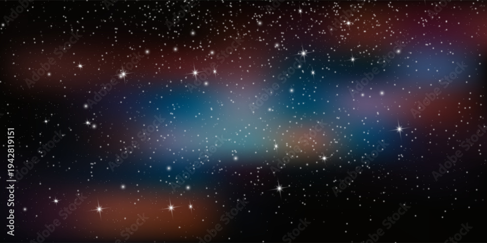 Obraz premium Star universe background, Stardust in deep universe, Milky way galaxy, Vector Illustration. Eps10