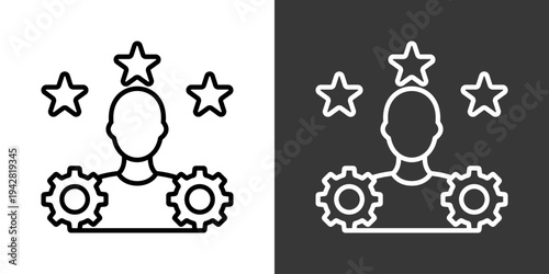 Expertise Icon Set Vector Collection Isolated In Black And White