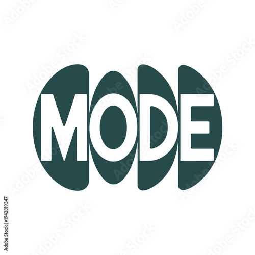 A modern logo with the word MODE in large letters