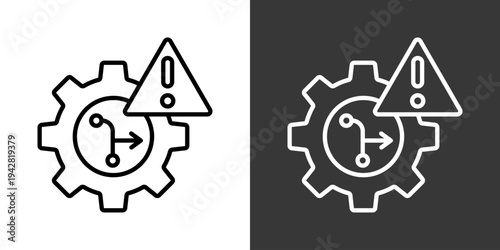 Risk Icon Set Vector Collection Isolated In Black And White