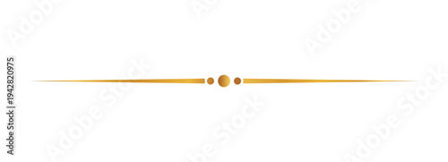 Golden luxury divider line