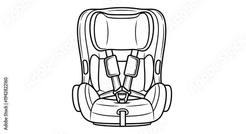 Baby car seat safety harness.