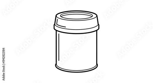 Simple line drawing of a jar.