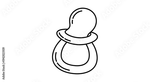 Baby Pacifier Illustration Closeup.