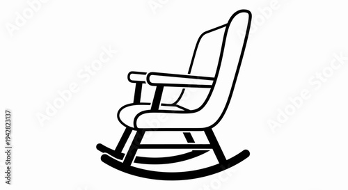 A single rocking chair furniture piece.