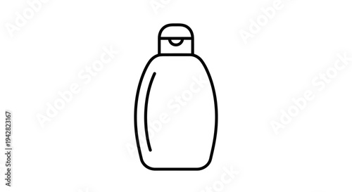 Simple line drawing of a bottle.