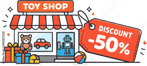 under construction sign ,toy shop vector design 