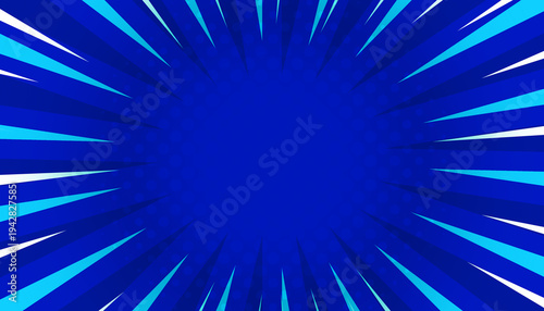 Photography Blue sunbeam comic explosion modern abstract background