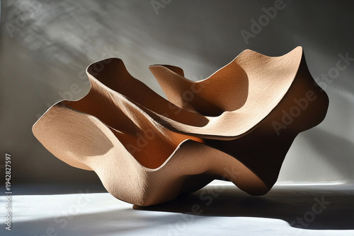 Organic Ceramic Sculpture Art Piece for Interior Decor