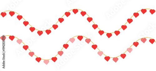 Heart Garland Bunting Strings Valentine's Day Party Decoration