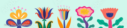 Floral spring banner