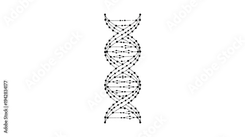DNA Double Helix Structure Illustration.
