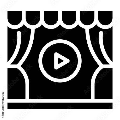 Intertaiment icon glyph style vector illustration.