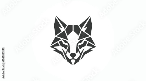 Geometric Fox Head Logo Design 1.