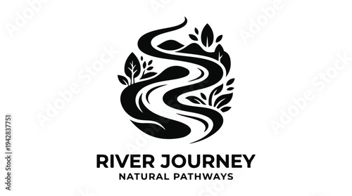 River Journey Natural Pathways Logo Design.