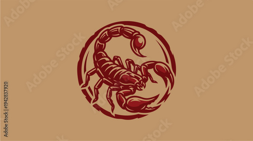 Scorpion Emblem Design.