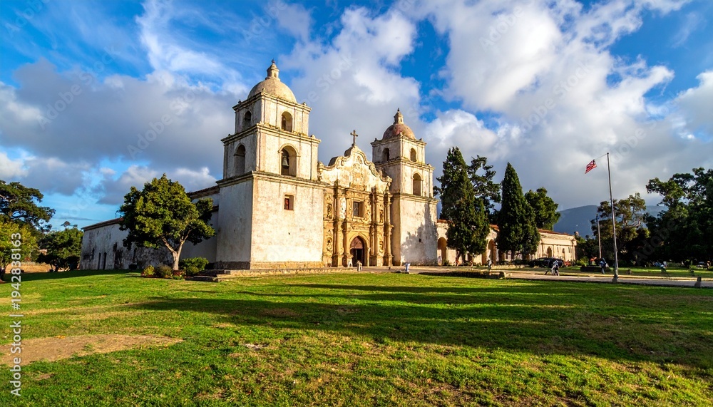 Obraz premium Spanish mission church facade