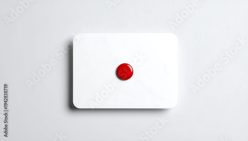 Wallpaper Mural Minimalist white square with a single red dot in the center. Torontodigital.ca