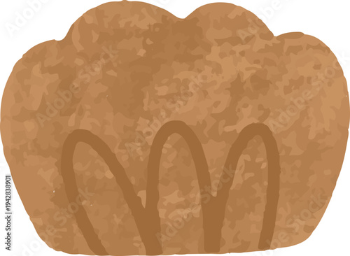 colorful illustration of grass, bush and leaf clip art for background, wallpaper, card design