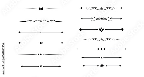 Vintage decorative lines. text dividers. Line border separators Vintage dividers. Vector