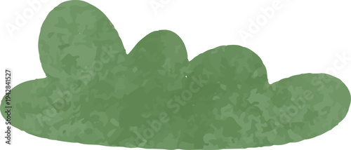 colorful illustration of grass, bush and leaf clip art for background, wallpaper, card design