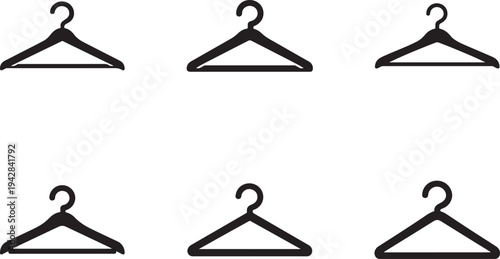 Hanger icon set vector illustration for clothing, wardrobe, website, logo, app, template, and UI design.