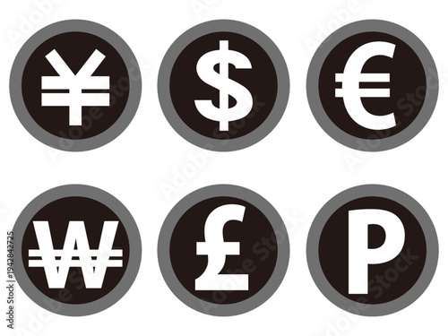 世界のコインのイラスト素材セット5