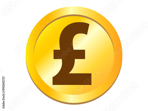 	ポンドのコインのイラスト素材