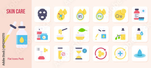 Skincare & Dermatology Icons – Treatments, Ingredients, Science