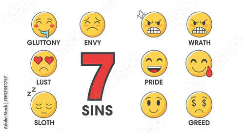 Seven deadly sins emojis