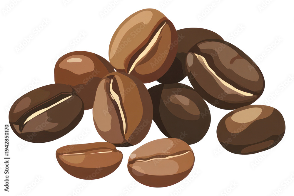 Fototapeta premium PNG Coffee beans illustration art vegetable.