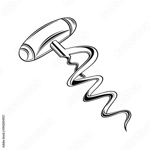 Vector wine corkscrew icon